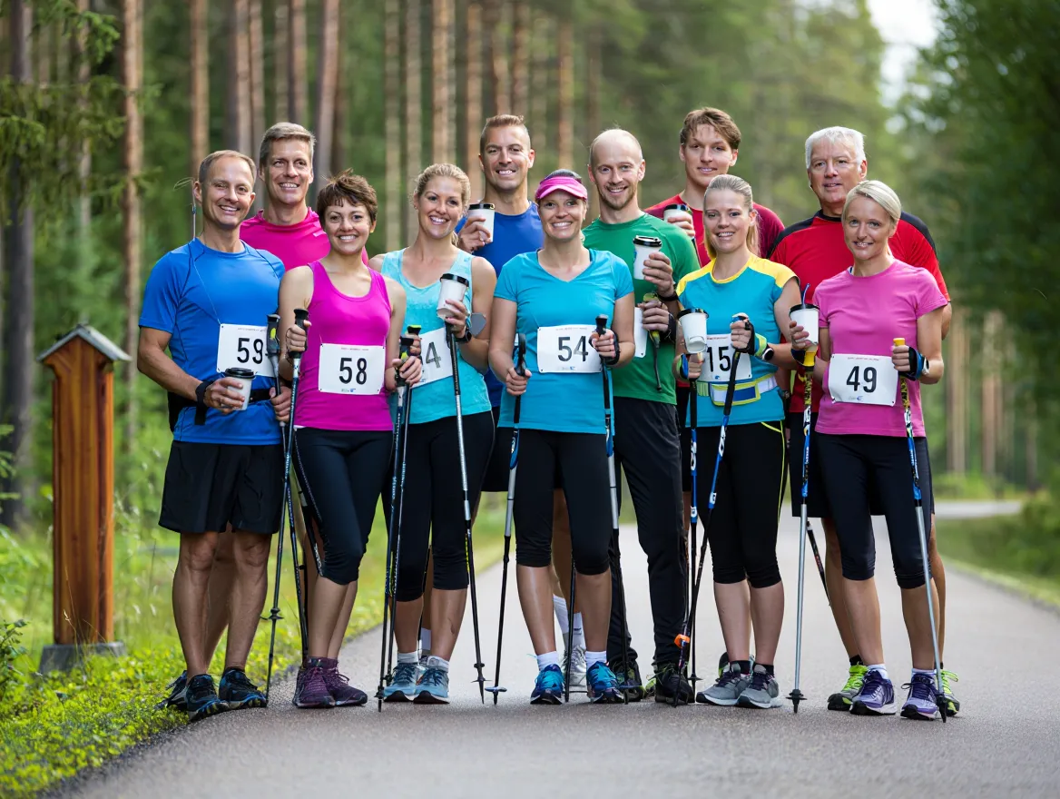 Nordic Walking gruppeevent med kaffe efter træning